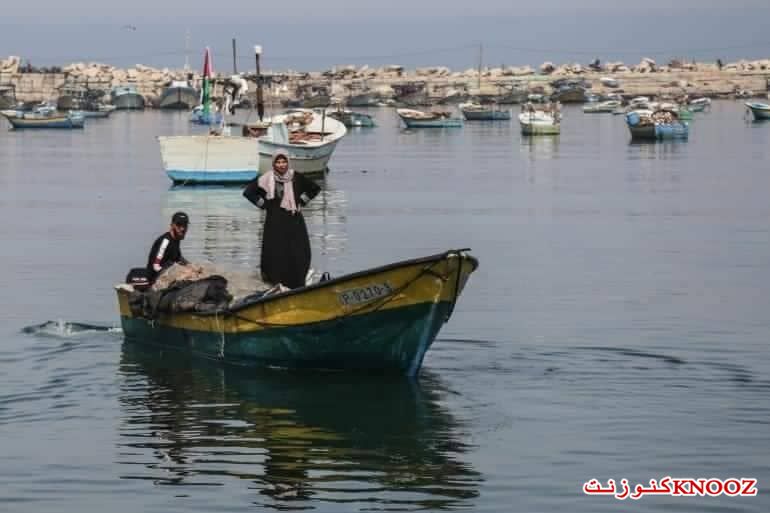 غزة : الصيادين خضر ومادلين يحتفلان بمولودهم جمال